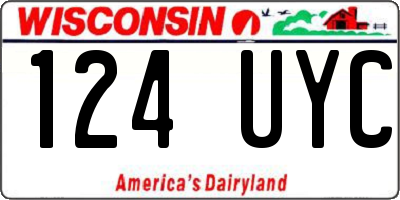 WI license plate 124UYC