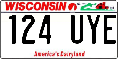 WI license plate 124UYE