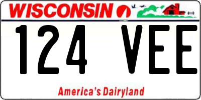 WI license plate 124VEE