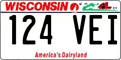 WI license plate 124VEI
