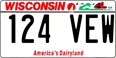 WI license plate 124VEW