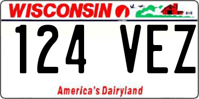 WI license plate 124VEZ