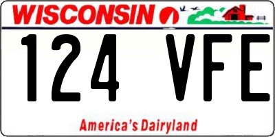 WI license plate 124VFE