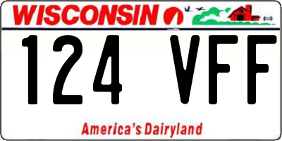 WI license plate 124VFF