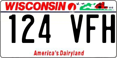 WI license plate 124VFH