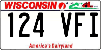 WI license plate 124VFI