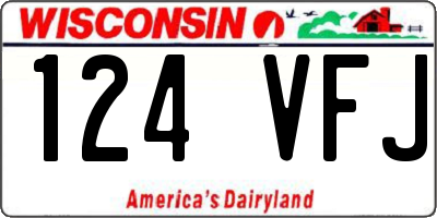 WI license plate 124VFJ