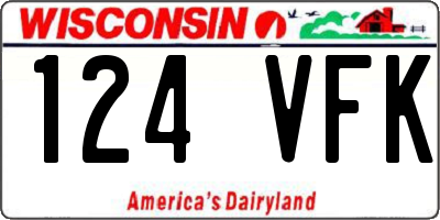 WI license plate 124VFK
