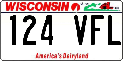 WI license plate 124VFL