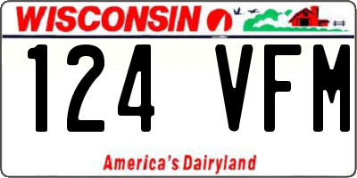 WI license plate 124VFM