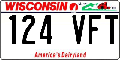 WI license plate 124VFT