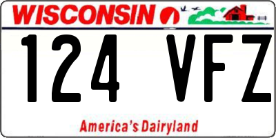 WI license plate 124VFZ