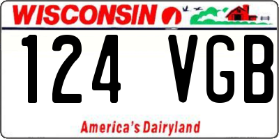 WI license plate 124VGB