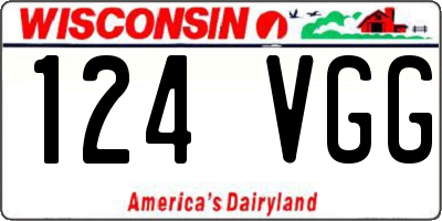 WI license plate 124VGG