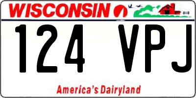 WI license plate 124VPJ