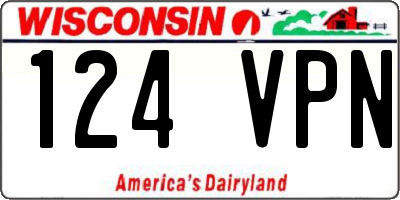 WI license plate 124VPN