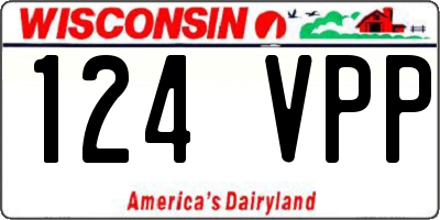 WI license plate 124VPP