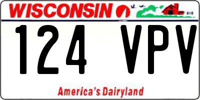 WI license plate 124VPV
