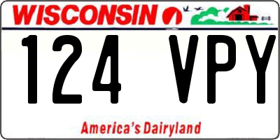 WI license plate 124VPY