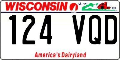 WI license plate 124VQD