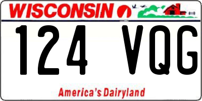 WI license plate 124VQG