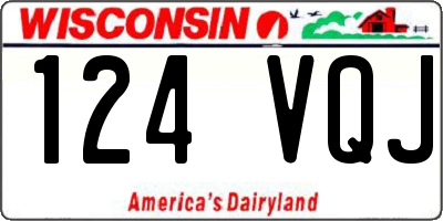 WI license plate 124VQJ