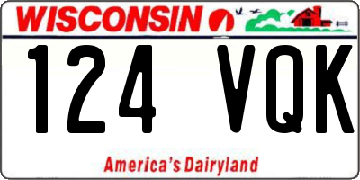 WI license plate 124VQK