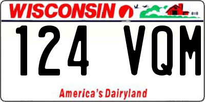 WI license plate 124VQM