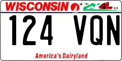 WI license plate 124VQN