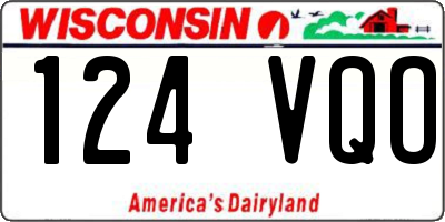 WI license plate 124VQO