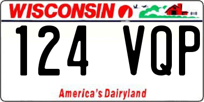 WI license plate 124VQP