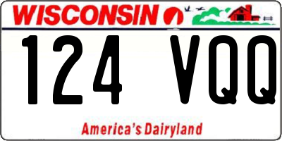 WI license plate 124VQQ