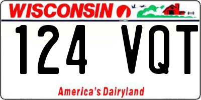 WI license plate 124VQT