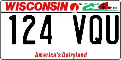 WI license plate 124VQU