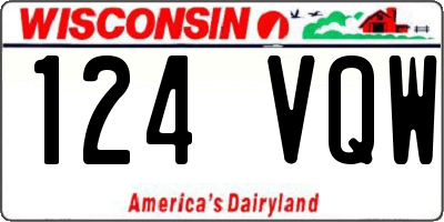 WI license plate 124VQW
