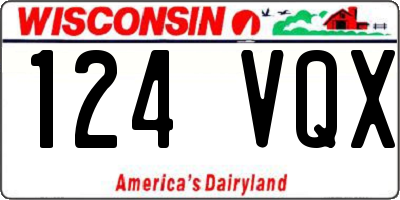 WI license plate 124VQX