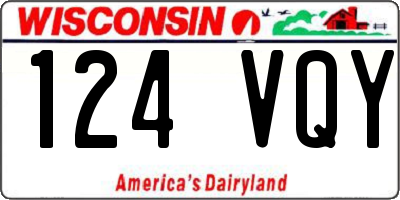 WI license plate 124VQY
