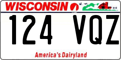 WI license plate 124VQZ