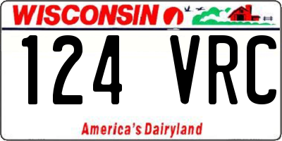 WI license plate 124VRC