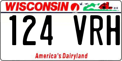 WI license plate 124VRH