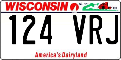 WI license plate 124VRJ