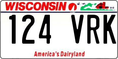 WI license plate 124VRK
