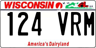 WI license plate 124VRM