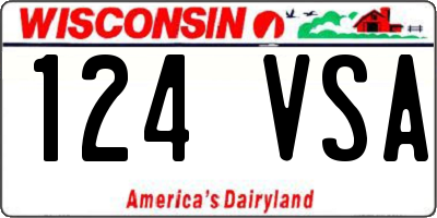 WI license plate 124VSA