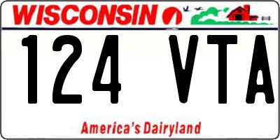 WI license plate 124VTA