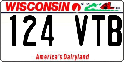 WI license plate 124VTB