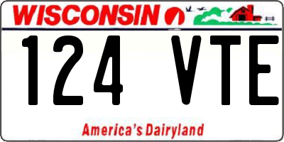 WI license plate 124VTE