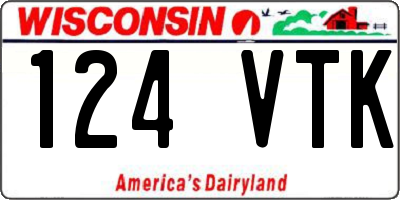 WI license plate 124VTK
