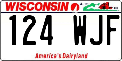 WI license plate 124WJF
