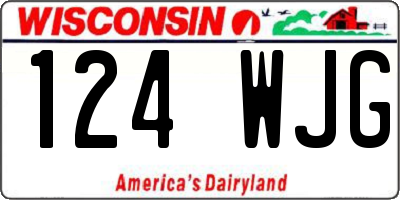 WI license plate 124WJG
